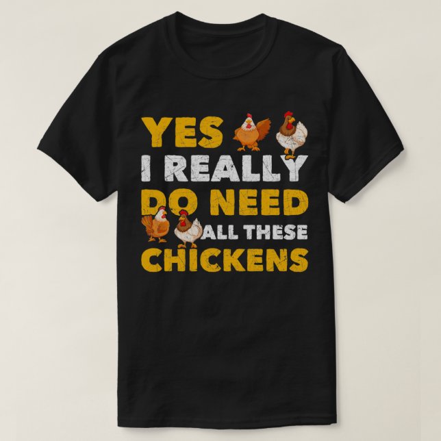 Funny Bauer Geschenk Idee Hühnerpullover T-Shirt (Design vorne)