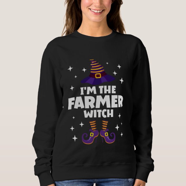 Funny Bauer Hexenfamilie Matching Halloween Farmi Sweatshirt (Vorderseite)
