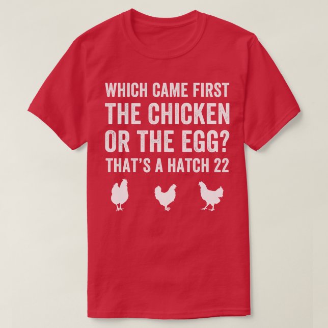 Funny Bauer Hühnchen oder Eierhahn 22 Hinterhof Ch T-Shirt (Design vorne)