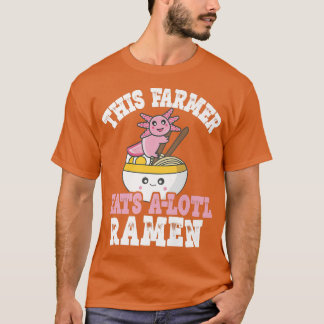 Funny Bauer Ramen Axolotl Puff Dieser Bauer isst A T-Shirt