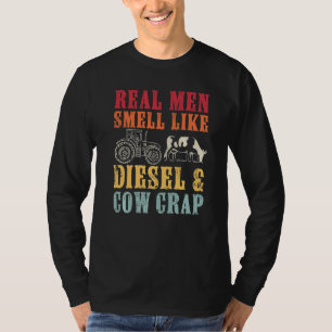 Funny Bauer Real Men riechen wie Diesel und Kuh Cr T-Shirt