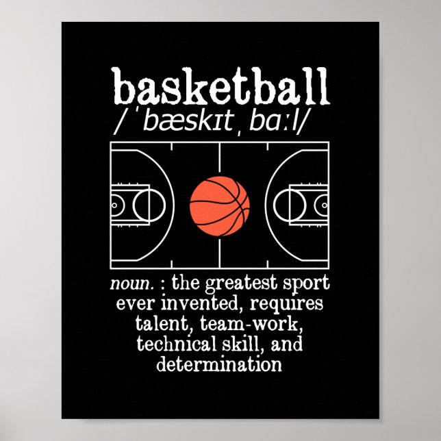 Funny Bball Spieler Bester Sportball je Basketball Poster (Vorne)