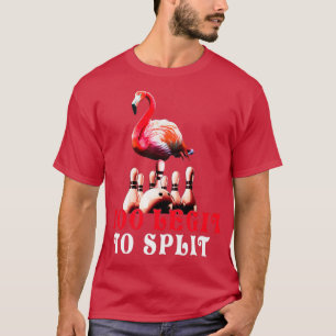 Funny Bbowling Flamingo zehn Button Bowling-Spiele T-Shirt
