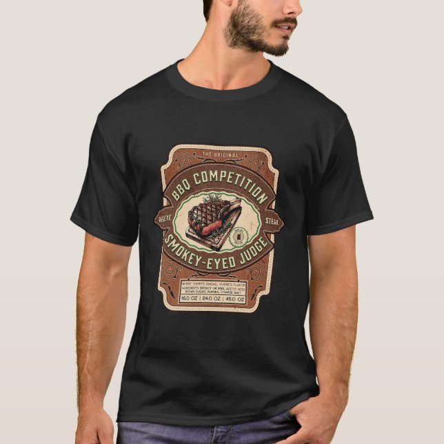 Funny Bbq Competition Judge Rib Eye Steak Rbecue J T-Shirt (Vorderseite)
