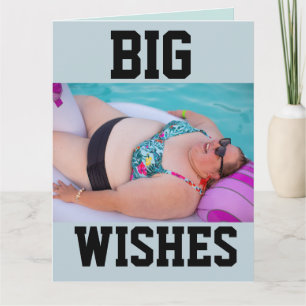 FUNNY BBW BIG GIRL BATHBEAUTY BIRTHDAY CARD KARTE