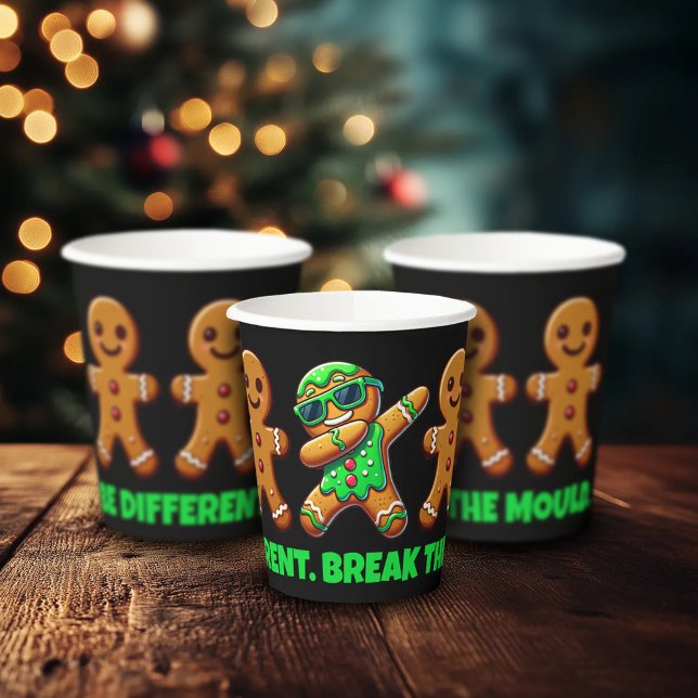 Funny Be Differenzial Break der Mold Gingerbread M Pappbecher (Dabbing Gingerbread Man Paper Cups Cover Photo)