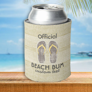 Funny Beach Bum Flip Flops Retro Vintag Dosenkühler
