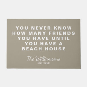 Funny Beach House Freunde Zitat Personalisiert Tau Fußmatte