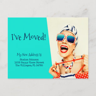 Funny Beach Lady Ich habe mich bewegt Postkarte