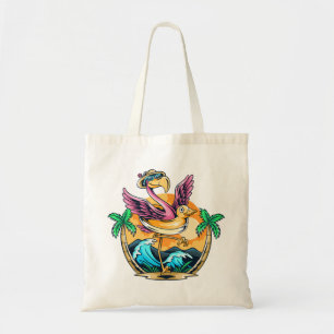 Funny Beach Tropical Flamingo Tote Bag Tragetasche