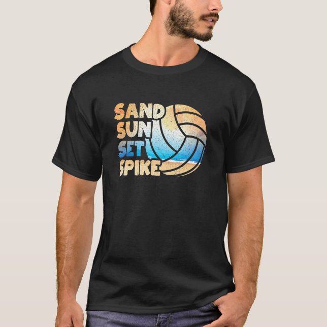 Funny Beach Volleyball Spieler Vball Zitat Sand So T-Shirt (Vorderseite)