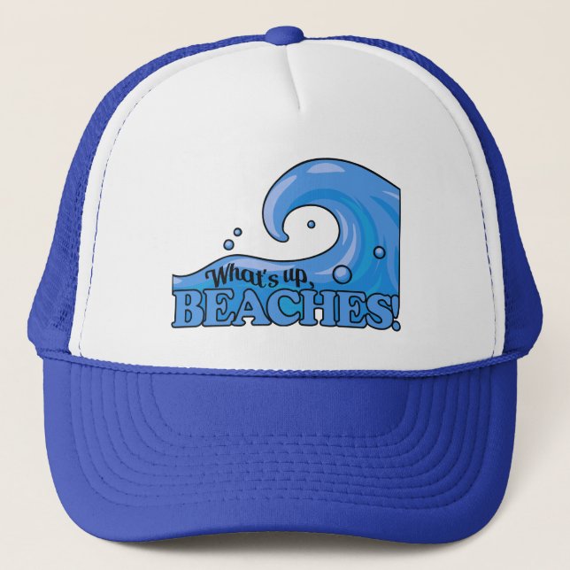 Funny Beach Wave hat Truckerkappe (Vorderseite)