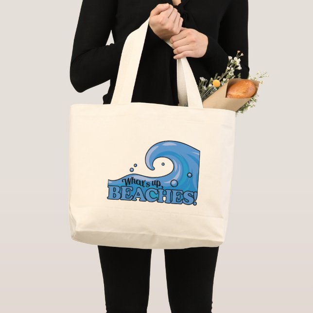 Funny Beach Wave Totbeutel Jumbo Stoffbeutel (Vorderseite (Produkt))