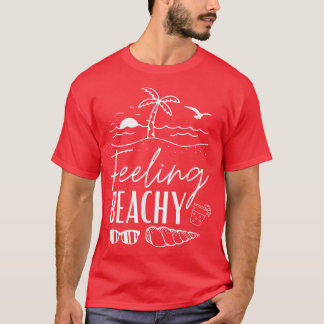 Funny Beachy Vacation on the Beach Womens Summer  T-Shirt