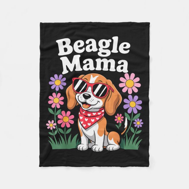 Funny Beagle Art For Women Girls Mom Beagle Dog Lo Fleecedecke (Vorderseite)