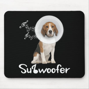 Funny Beagle Dog Lover Sub-Woofer Geschenk Mousepad