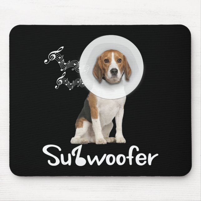 Funny Beagle Dog Lover Sub-Woofer Geschenk Mousepad (Vorne)