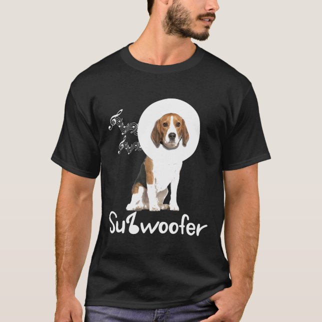 Funny Beagle Dog Lover Sub-Woofer Geschenk T-Shirt (Vorderseite)