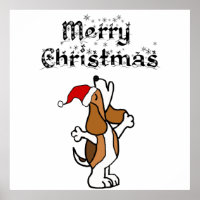 Funny Beagle Dog singen Weihnachtslieder