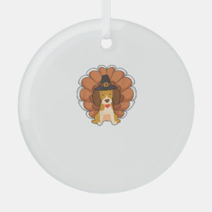 Funny Beagle Türkei Funny Erntedank Dog T-Shirt Ornament Aus Glas