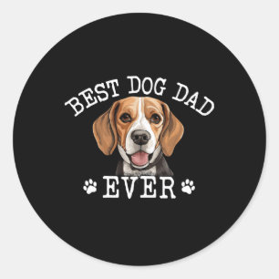 Funny Beagle Vater Vathage Tag Vintag Ever Hund Li Runder Aufkleber