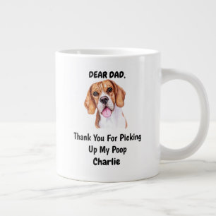 Funny Beagle Vater Watercolor Cappella Santa Maria Jumbo-Tasse