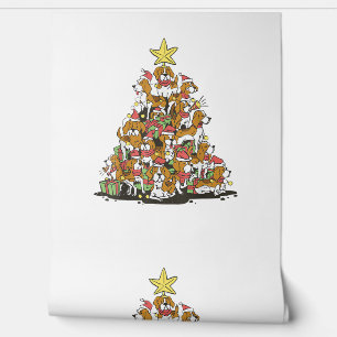 Funny Beagle Weihnachtsbaum für Beagle Hundeliebha Tapete