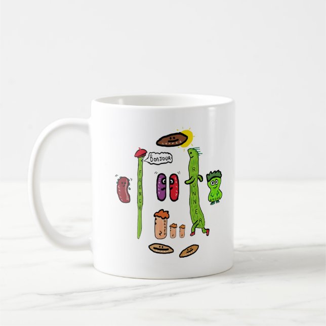 Funny Bean Puns Kaffeetasse (Links)