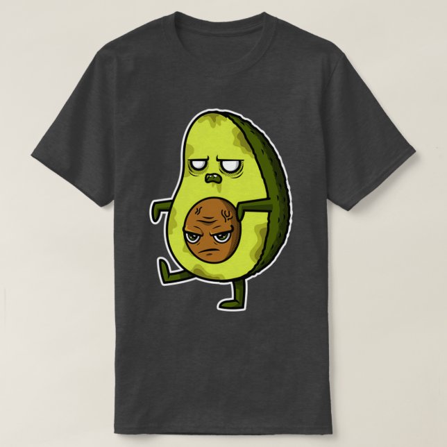 Funny Beängstigend Avocado Slice Monster Bio Food  T-Shirt (Design vorne)