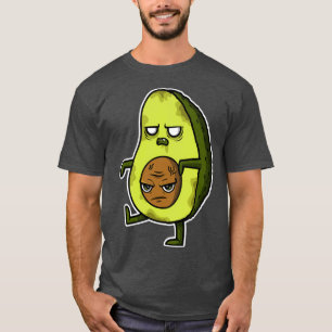 Funny Beängstigend Avocado Slice Monster Bio Food T-Shirt