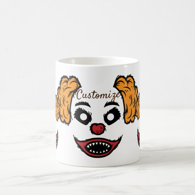 Funny Beängstigend Clown Thunder_Cove Kaffeetasse (Mittel)