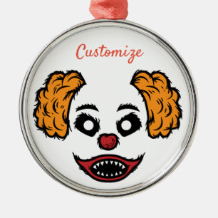 Funny Beängstigend Clown Thunder_Cove Ornament Aus Metall