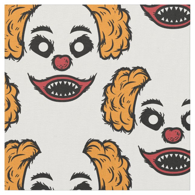 Funny Beängstigend Clown Thunder_Cove  Stoff (Nahaufnahme)