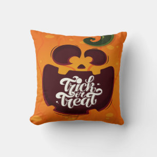 Funny Beängstigend Pumpkin Trick oder Treat Kissen