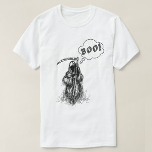 Funny Beängstigend Spooky Grim Sensenmann mit Synt T-Shirt
