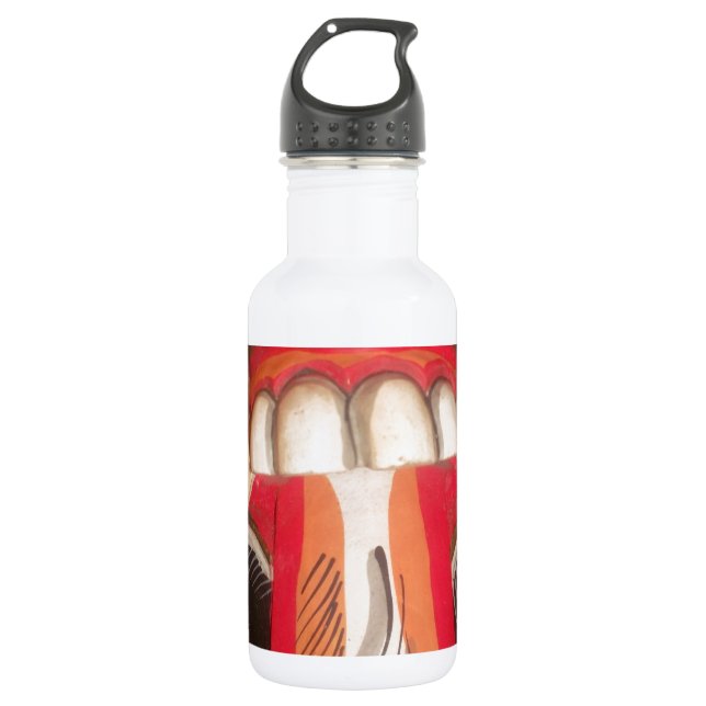 Funny Beängstigend Weiße Zunge Asiatisches Hallowe Edelstahlflasche (Vorderseite)