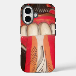 Funny Beängstigende Weiße Zunge Halloween Maske iPhone 16 Hülle