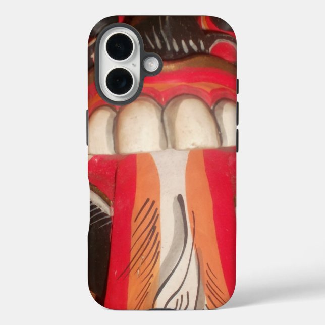 Funny Beängstigende Weiße Zunge Halloween Maske Case-Mate iPhone Hülle (Rückseite)