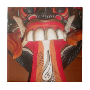 Funny Beängstigende Weiße Zunge Halloween Maske Fliese