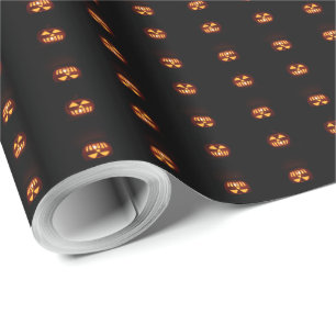 Funny Beängstigender Jack o'Lantern Pattern Hallow Geschenkpapier