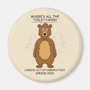 Funny Bear aus dem Hibernation-Cartoon Magnet
