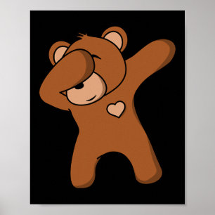 Funny Bear Bear Dance Bären Party Tanzen Bear Poster