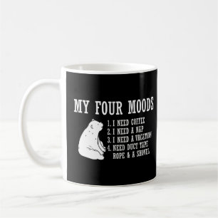 Funny Bear Brown meine vier Stimmungen brauche ich Kaffeetasse