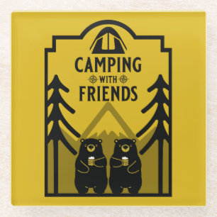 Funny Bear Camp Adventure Kanada Glasuntersetzer