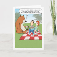 Funny Bear Crashing a Picnic Birthday