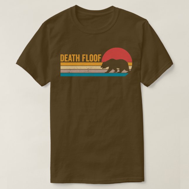Funny Bear Death Floor Retro T-Shirt (Design vorne)