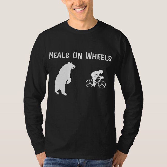 Funny Bear, der auf Rädern Fahrradfahren sucht T-Shirt (Vorderseite)