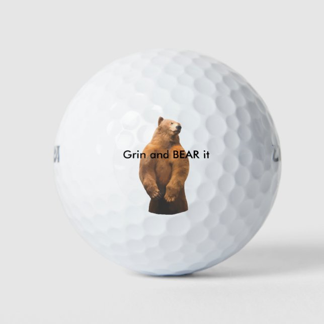 Funny Bear Design Golfball