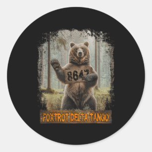 Funny Bear Foxtrots Deltas Tango 8647 86 47 Patrio Runder Aufkleber