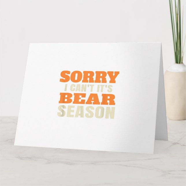 Funny Bear Junting Karte (Vorderseite)